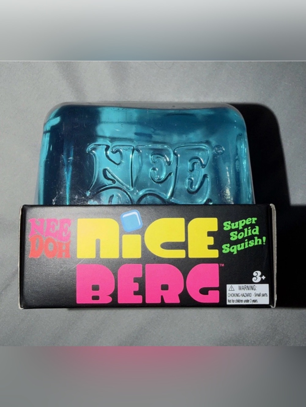 Nee Doh Nice Berg Super Solid Squish Blue XL cube